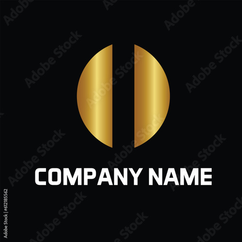 Creative vector logo design template. Golden symbol