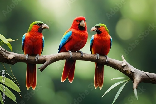 pair of parrots AI Generated 