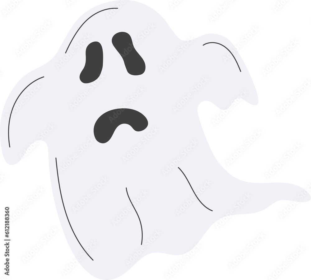 Cute ghost character isolated on transparent background. Cute ghost character isolated on transparent background.