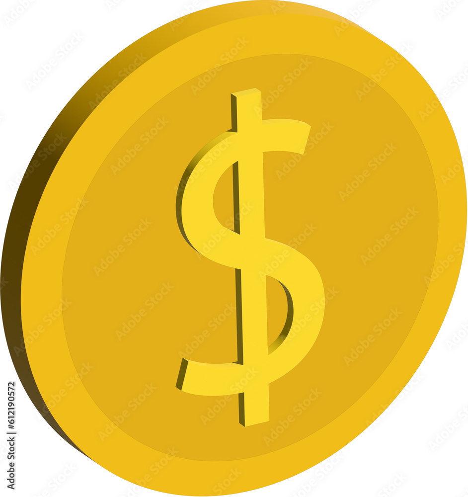 Fototapeta premium 3D Dollar Coin