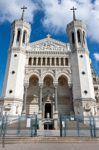 The Basilica of Notre-Dame of Fourviere (La Basilique Notre Dame de Fourvi?re) in Lyon, France, Europe