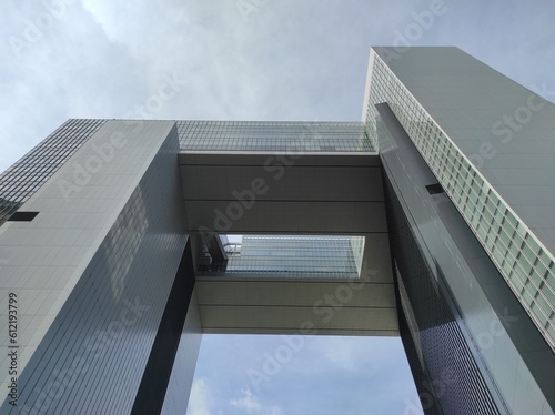 Low angle view of buildings in city against sky in Tamar park, Admiralty Hong Kong  photo