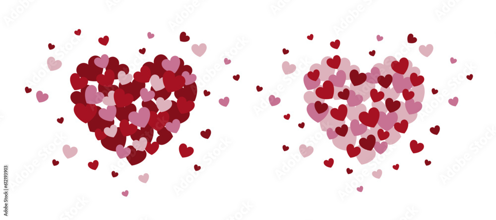 
Two heart of hearts. valentine's day in love. Love background. Vector illustration