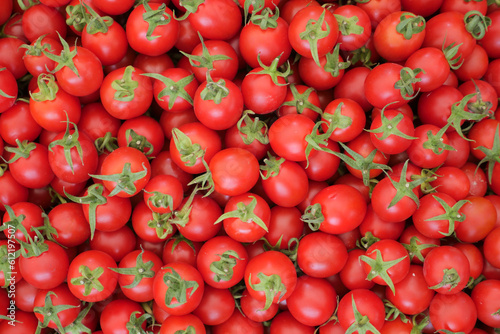 top view of cherry tomato background  © Towfiqu Barbhuiya 