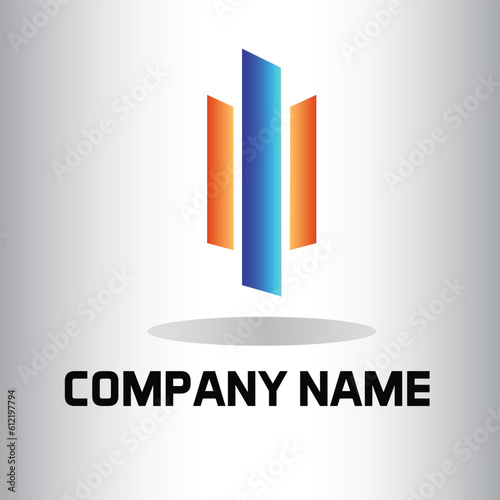 Collection of colorful abstract gradient logo template