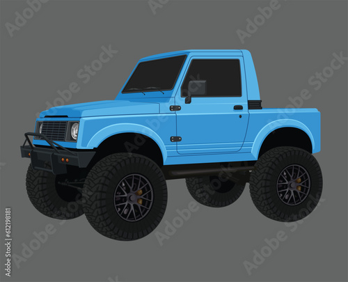 Offroad Car 4x4 Automotive Vehicle Vector Illustration