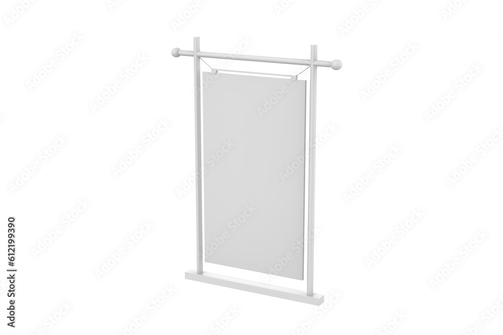 Realistic street billboard, vertical mockup. City light board with frame for outdoor commercial. Template screen for presentation, promotion, advertising and design. 3d illustration Realistic street billboard, vertical mockup. City light board with frame for outdoor commercial. Template screen for presentation, promotion, advertising and design. 3d illustration