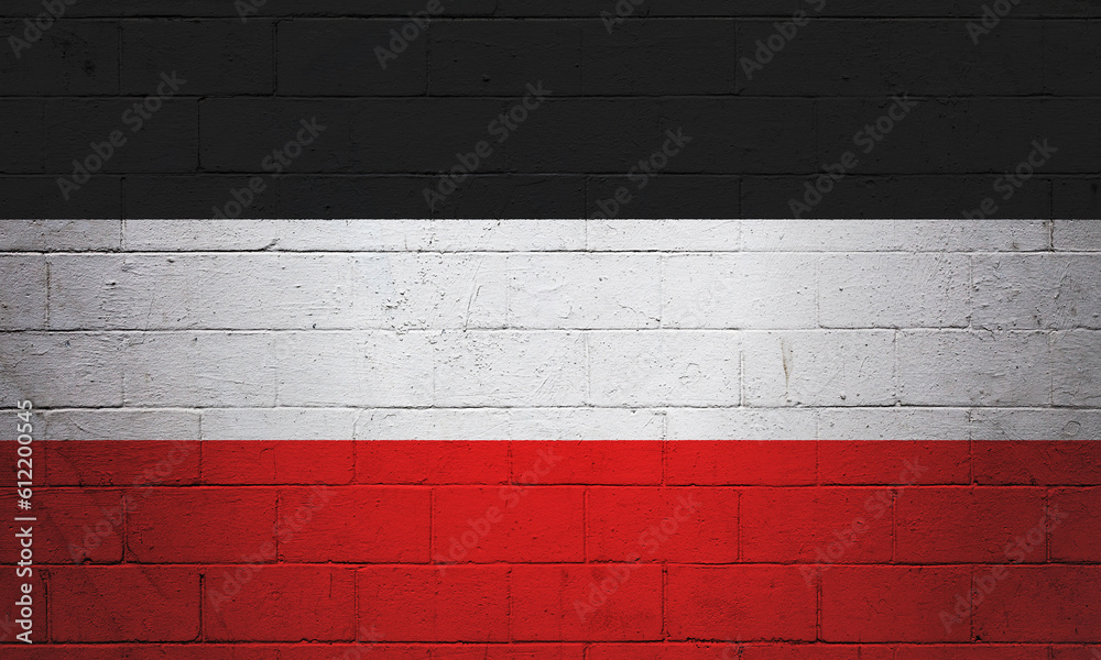 Flag of the Third Reich painted on a wall Flag of the Third Reich painted on a wall