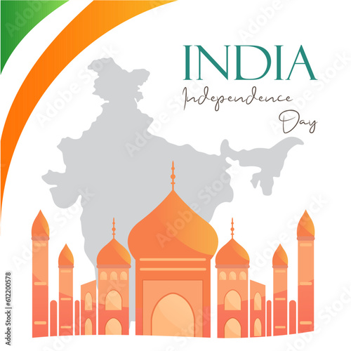 Indian independence day 2023 celebration illustration