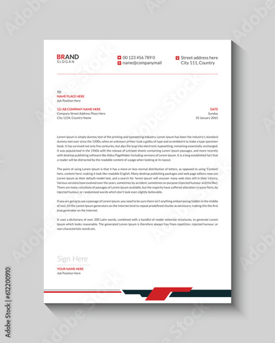 Creative company letterhead design template