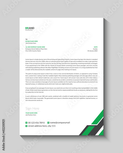 Creative company letterhead design template