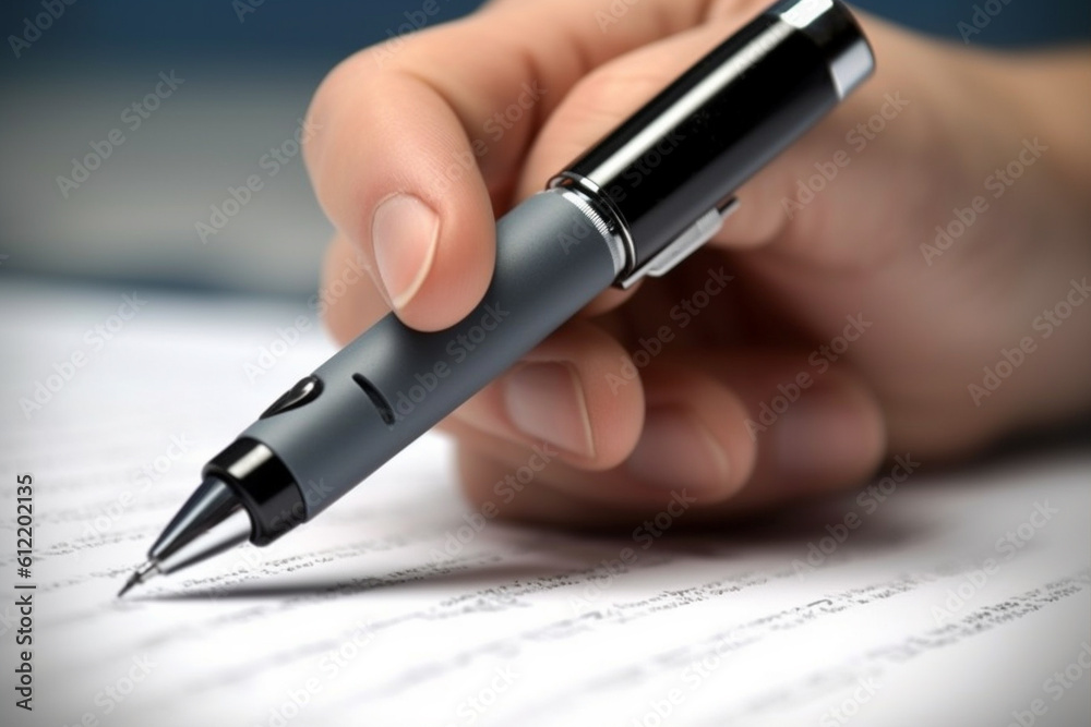 signing a contract,hand with pen Ai generative signing a contract,hand with pen Ai generative