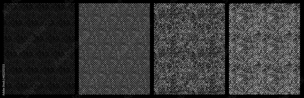 Seamless texture pattern pack vintage vector halftone