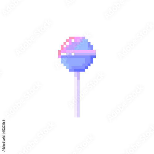 Illustration vector graphic of lolipop in pixel art style