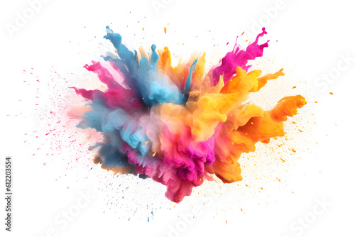 Vibrant Creative Concept: Exploding Colors - Generative AI