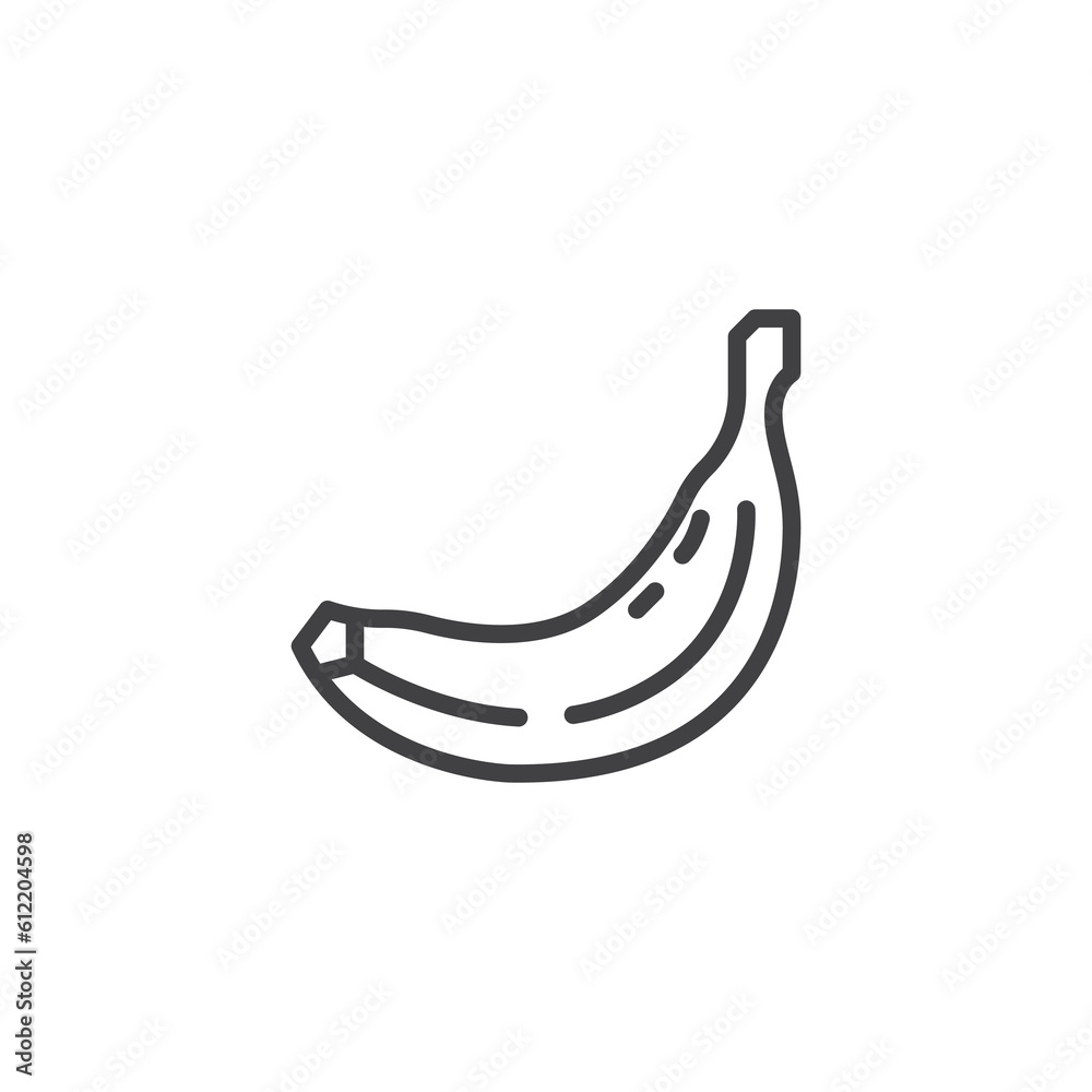 Banana fruit line icon