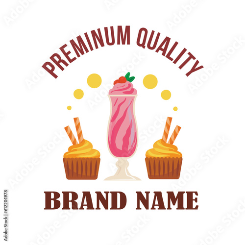 Label banner design for various snacks