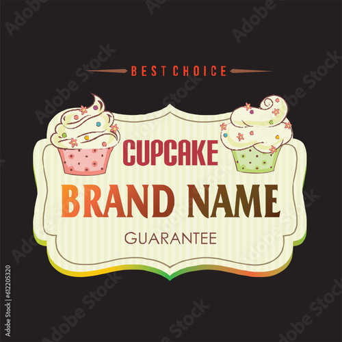 Label banner design for various snacks