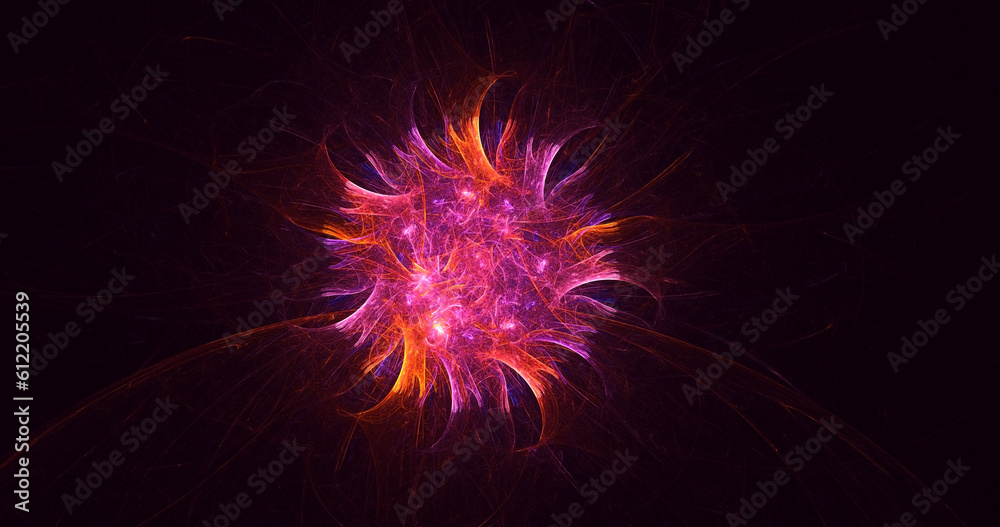 3D rendering abstract circle light background