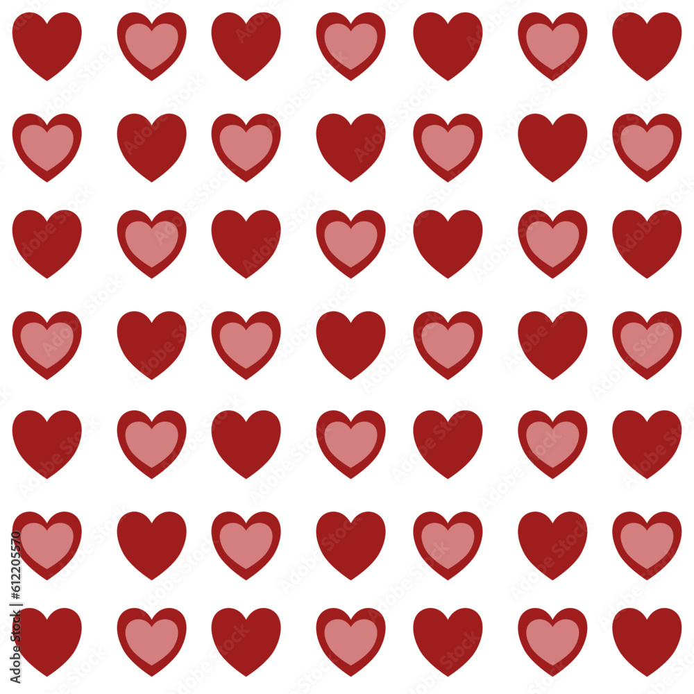 seamless pattern with hearts vector red heart shaped pattern beautiful abstract heart shaped fabric
