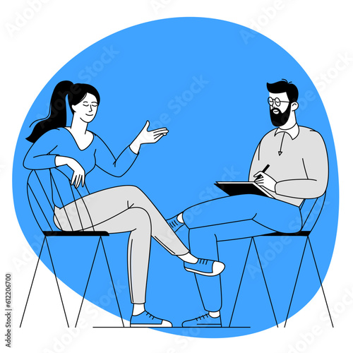 Patient with psychologist