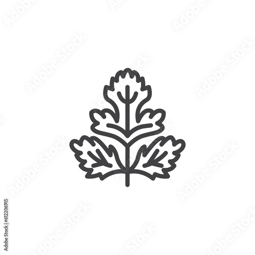 Parsley leaf line icon