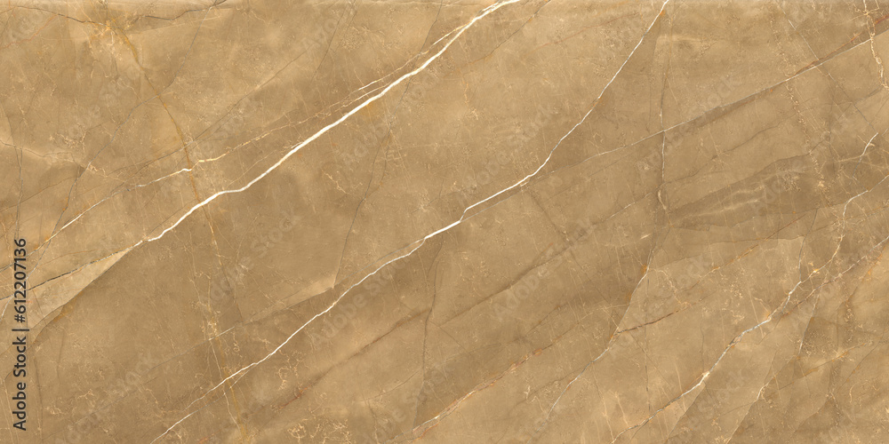 Polished Brown marble. Real natural marble stone texture and surface background. Natural breccia marbel tiles for ceramic wall and floor, Emperador premium glossy granite slab stone. - obrazy, fototapety, plakaty 
