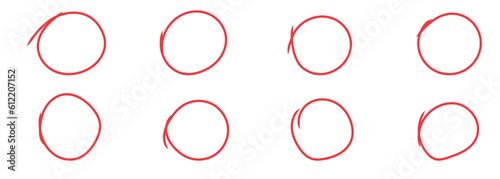 red circle hand drawing sketch doodle grunge for mark