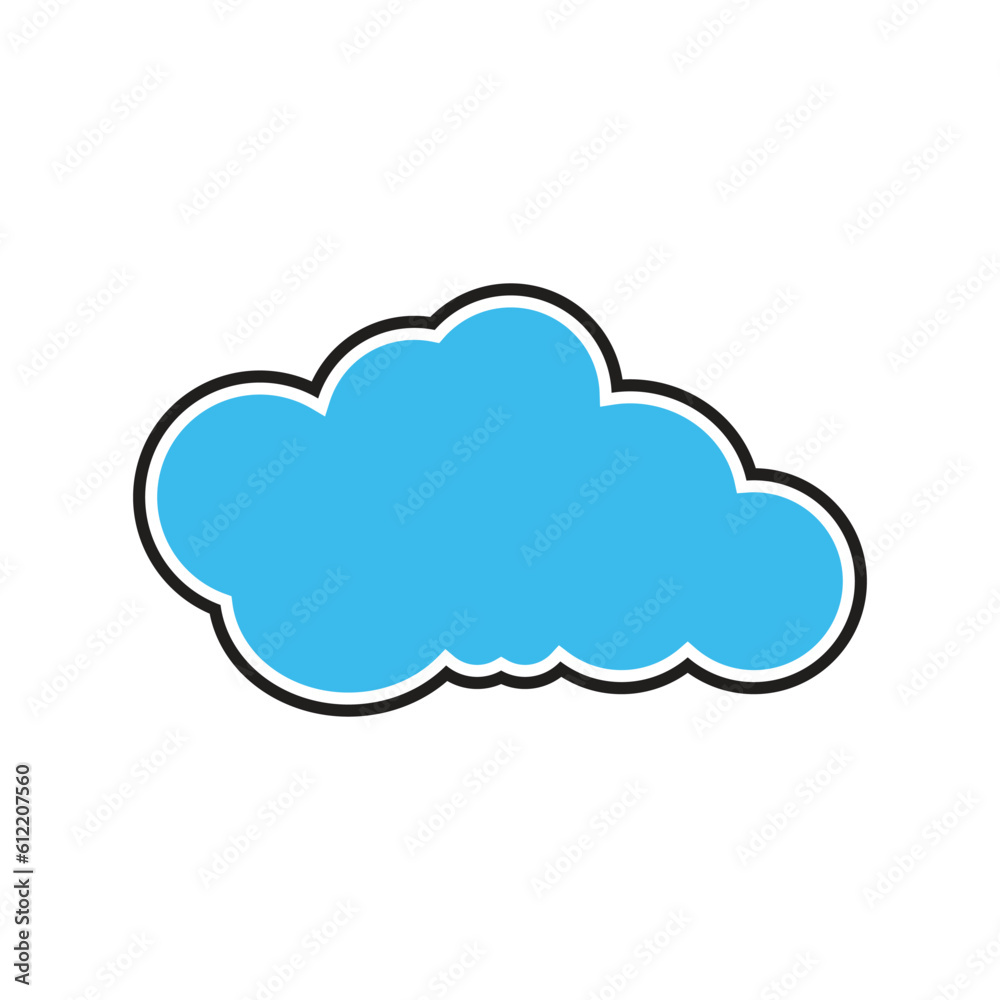 Cloud illustration logo icon vector flat design Cloud illustration logo icon vector flat design