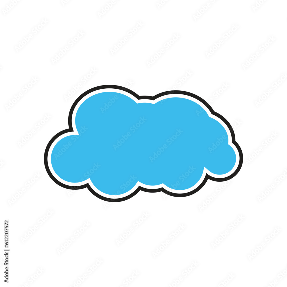 Cloud illustration logo icon vector flat design Cloud illustration logo icon vector flat design