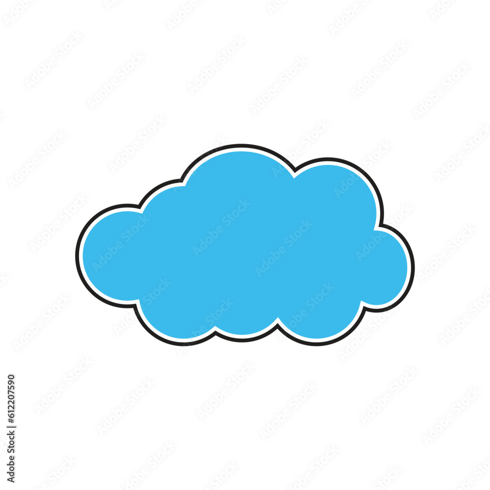Cloud illustration logo icon vector flat design Cloud illustration logo icon vector flat design
