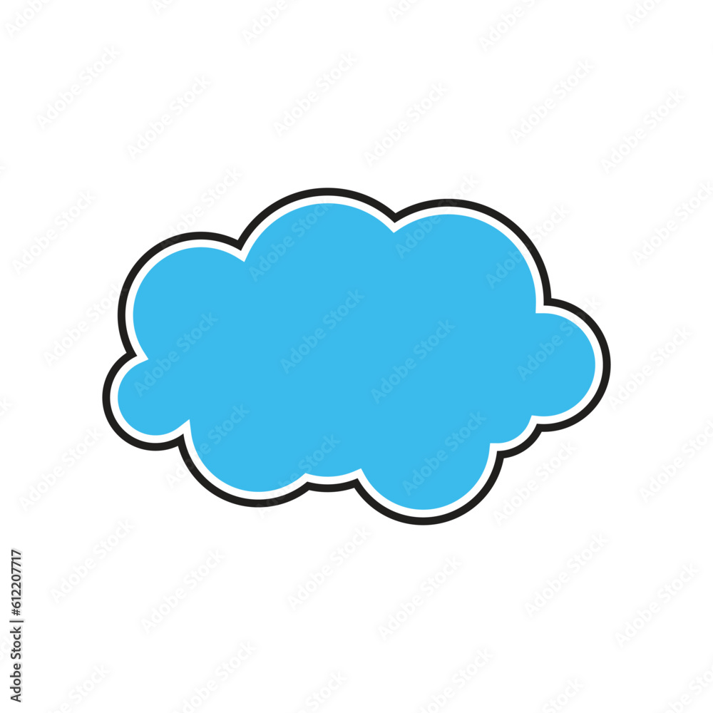 Cloud illustration logo icon vector flat design Cloud illustration logo icon vector flat design