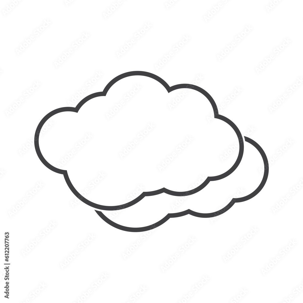 Cloud illustration logo icon vector flat design Cloud illustration logo icon vector flat design