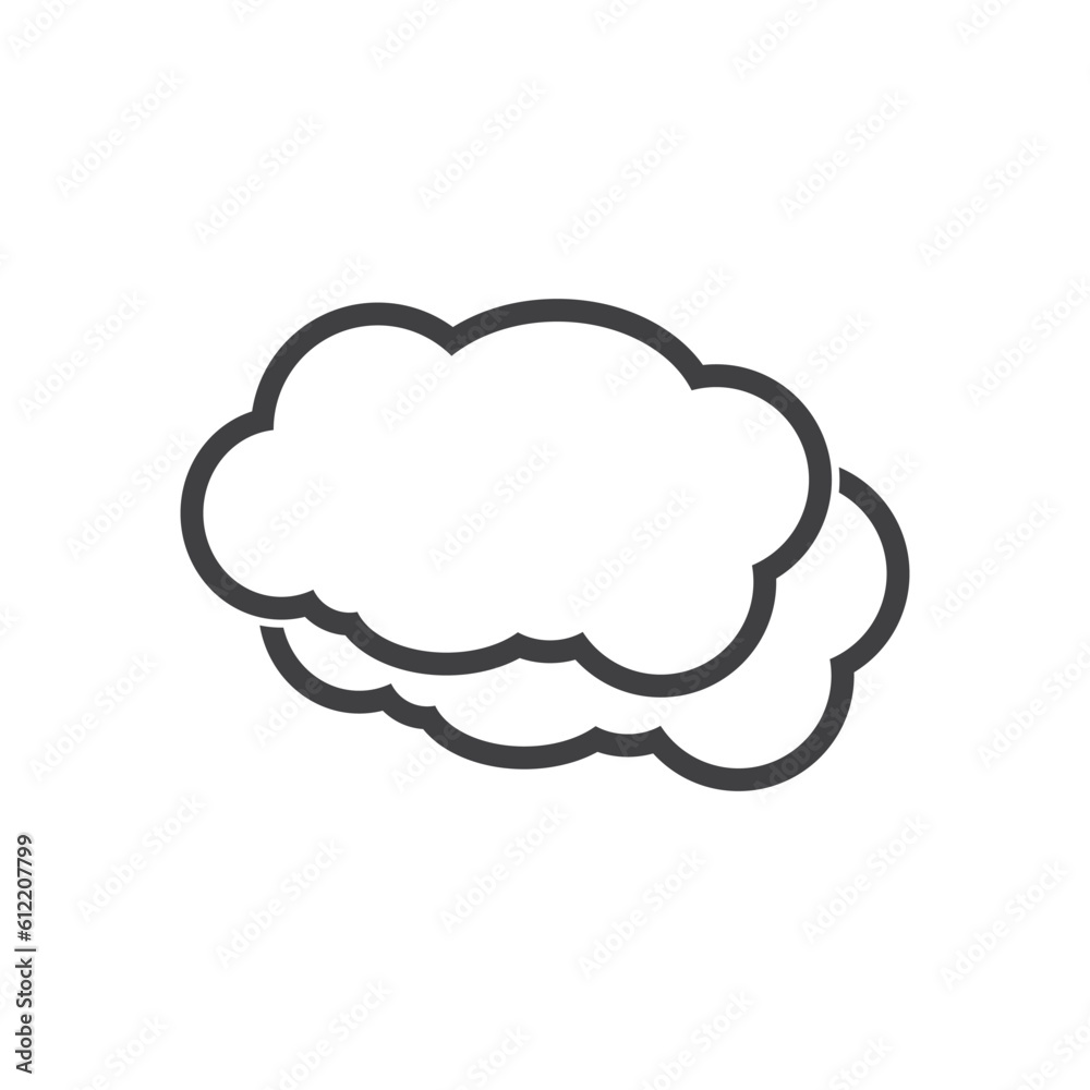 Cloud illustration logo icon vector flat design Cloud illustration logo icon vector flat design
