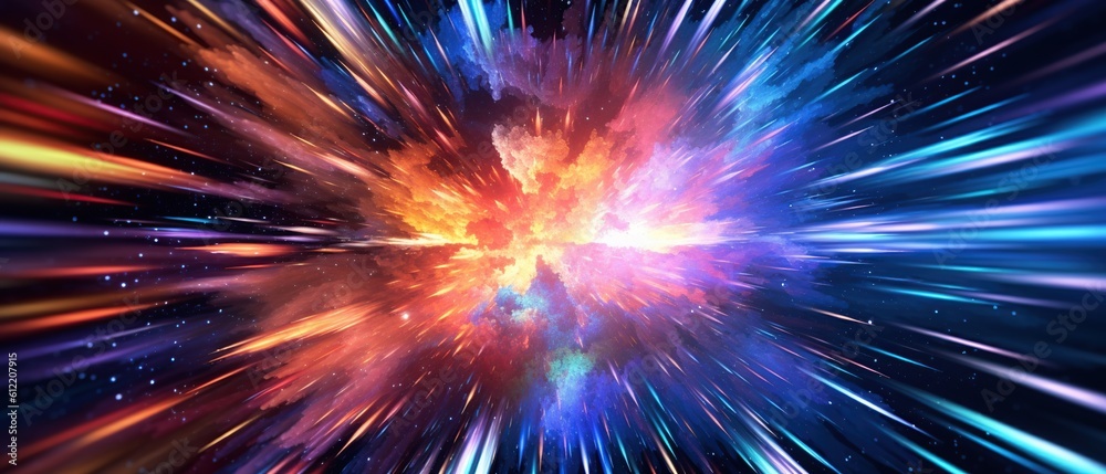 Hyper space speed multiverse abstract background Generative AI Hyper space speed multiverse abstract background Generative AI