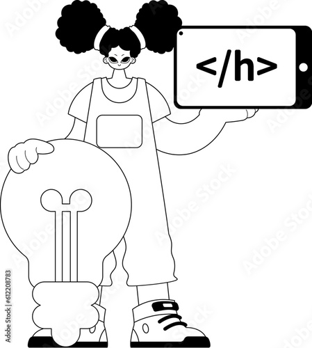 girlfriend with bombastic discharge medulla oblongata oblongata oblongata oblongata and window with platform visualize . char and white grapevine artwork. Trendy style, Vector Illustration