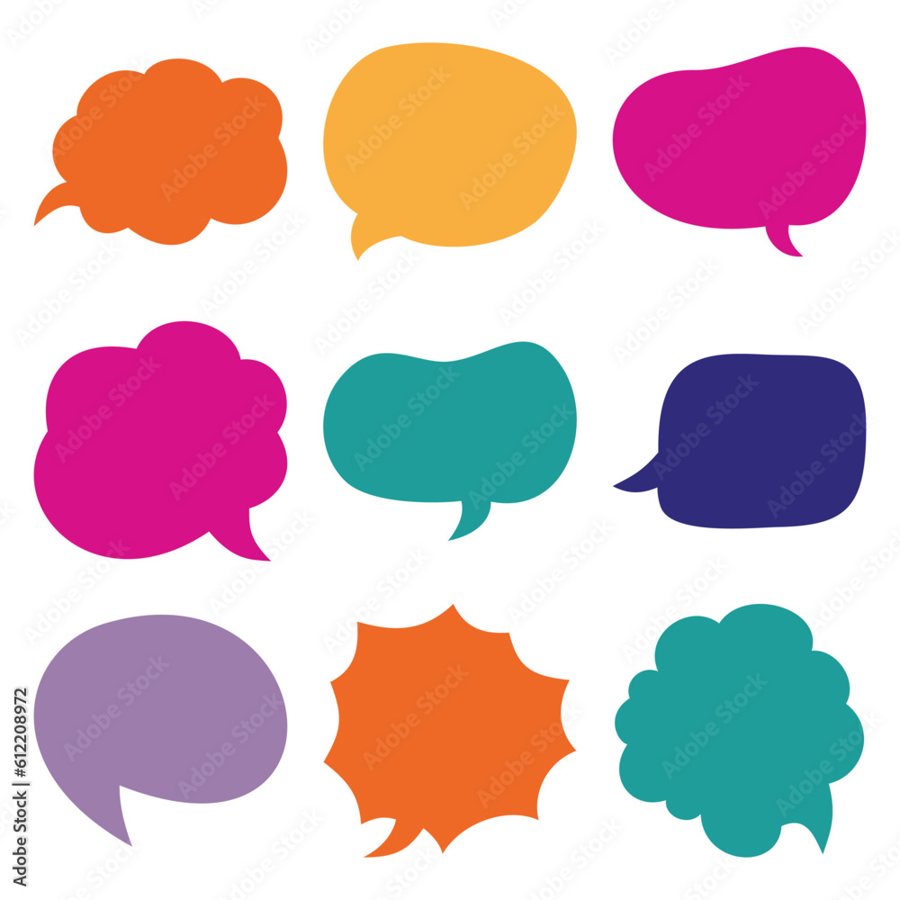 Set of speech bubble vector Set of speech bubble vector