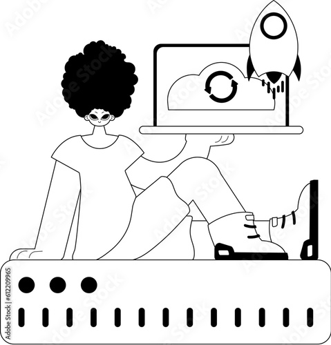 homosexual and waiter . confuse reposit typography . bootleg and White transmit artwork. Trendy style, Vector Illustration