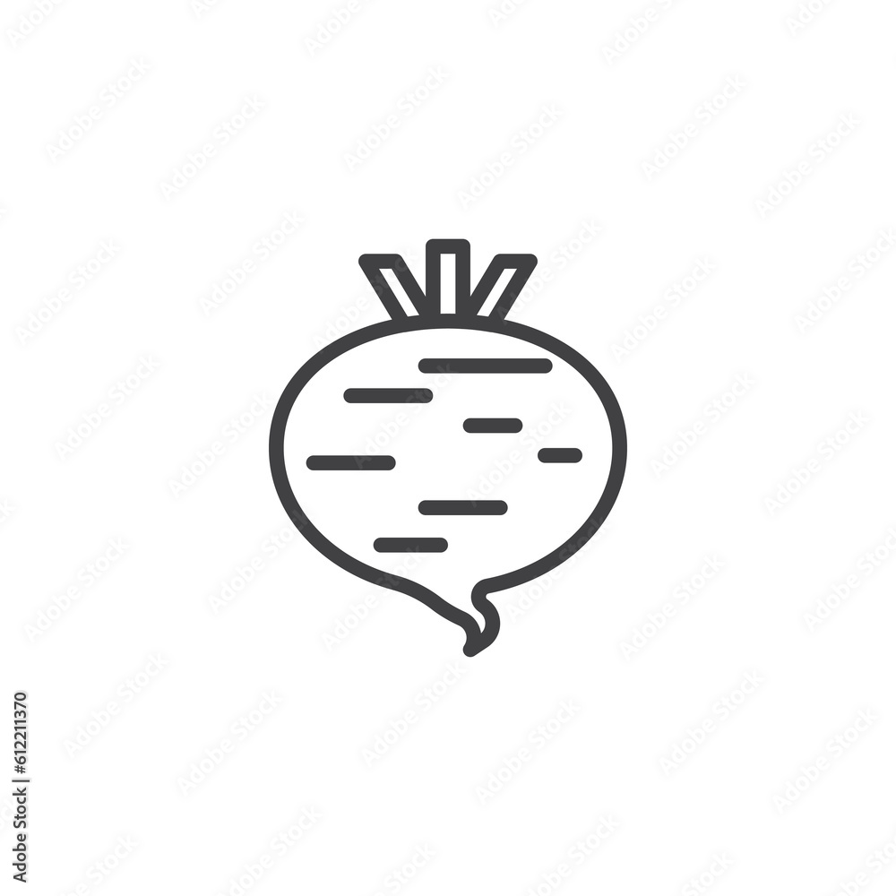 Beet vegetable line icon Beet vegetable line icon