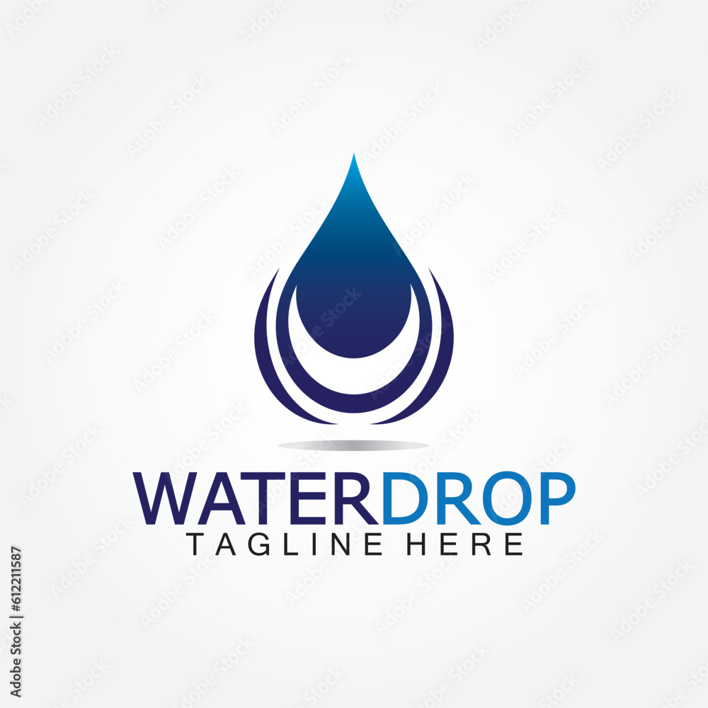 Water Drop Logo Vector Design Template