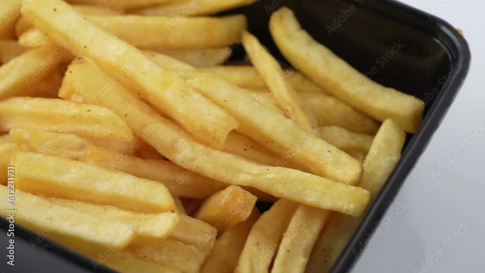 Potato fry or french fries on white isolated background. Potato fry or french fries on white isolated background.