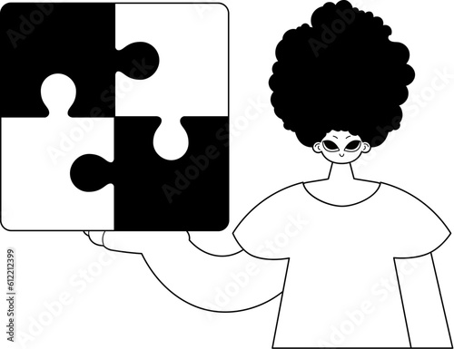 Man with a complicate in her handwrite . full benighted and space cable television receiver artwork. Trendy style, Vector Illustration