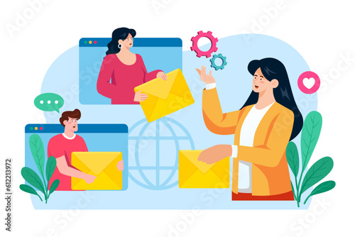 Email service integrates with third-party email clients.