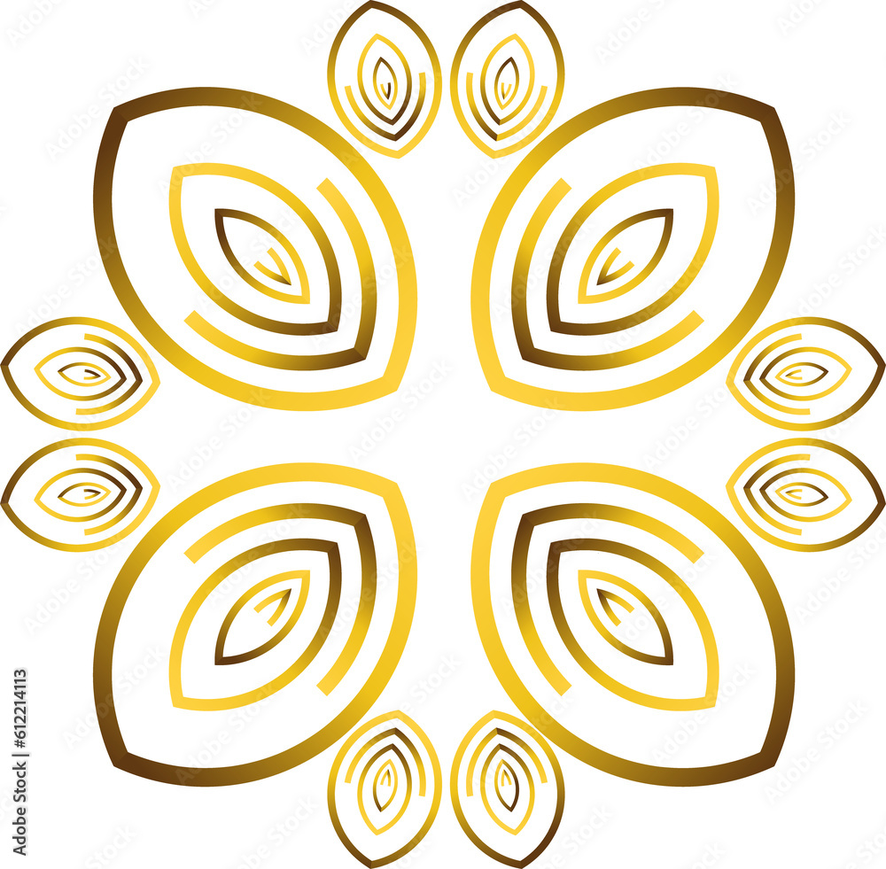 Obraz premium abstract gold floral design element