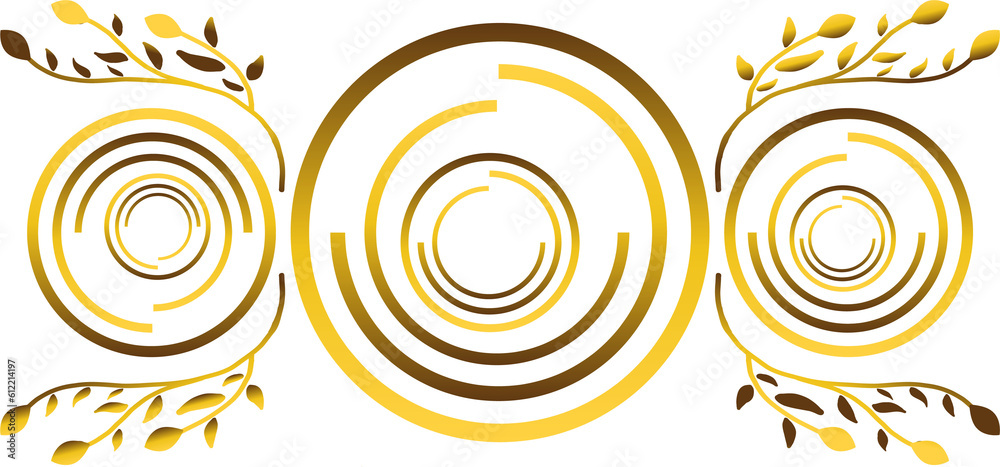 abstract gold floral design element abstract gold floral design element