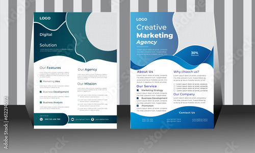 Corporate business, flyer or brochure template design set, abstract business flyer, vector template design or business poster template design.