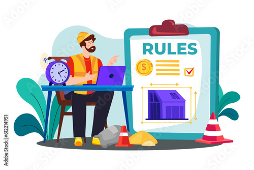 Project manager ensures schedule and budget adherence.