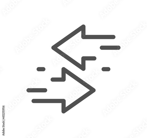 Marketing strategy related icon outline and linear vector.