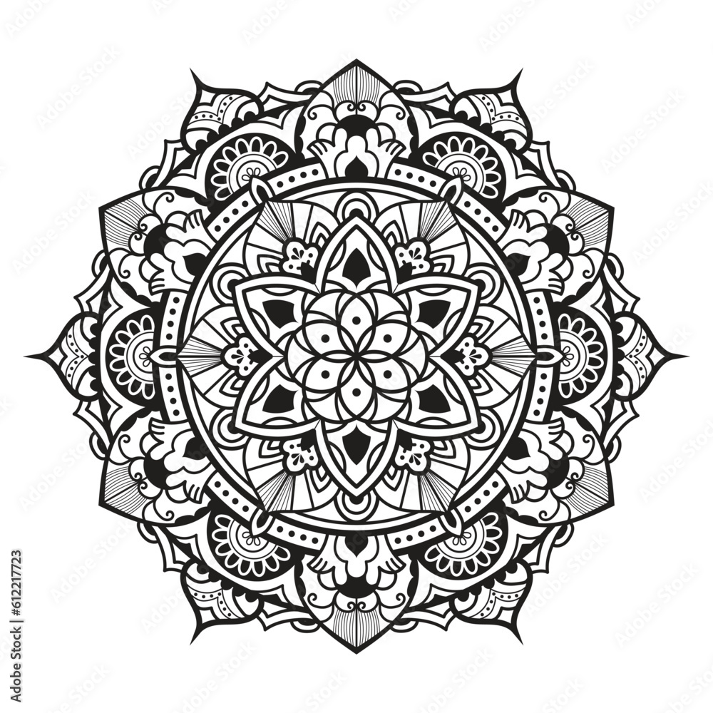 Fototapeta premium Mandala Wall art. tattoo design Circular pattern