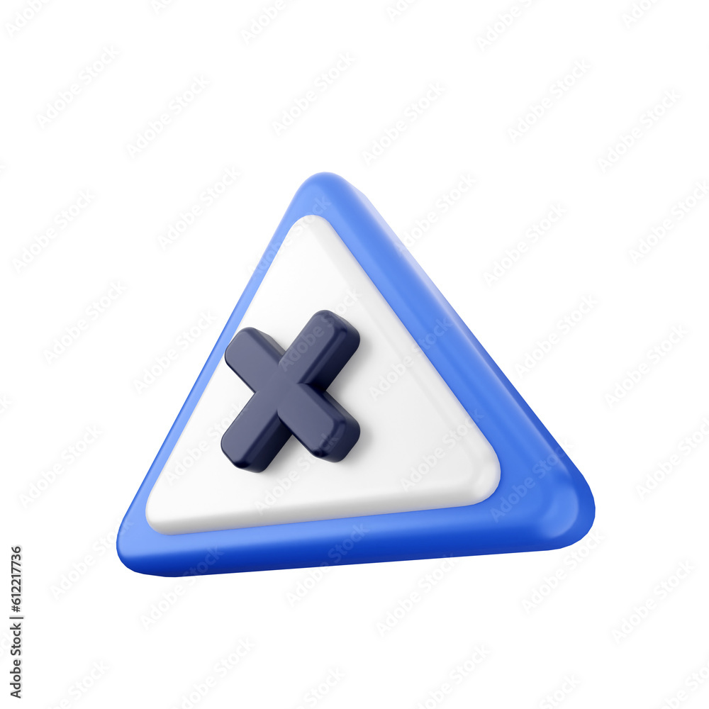 3d caution warning danger alert sing icon illustration render 3d caution warning danger alert sing icon illustration render